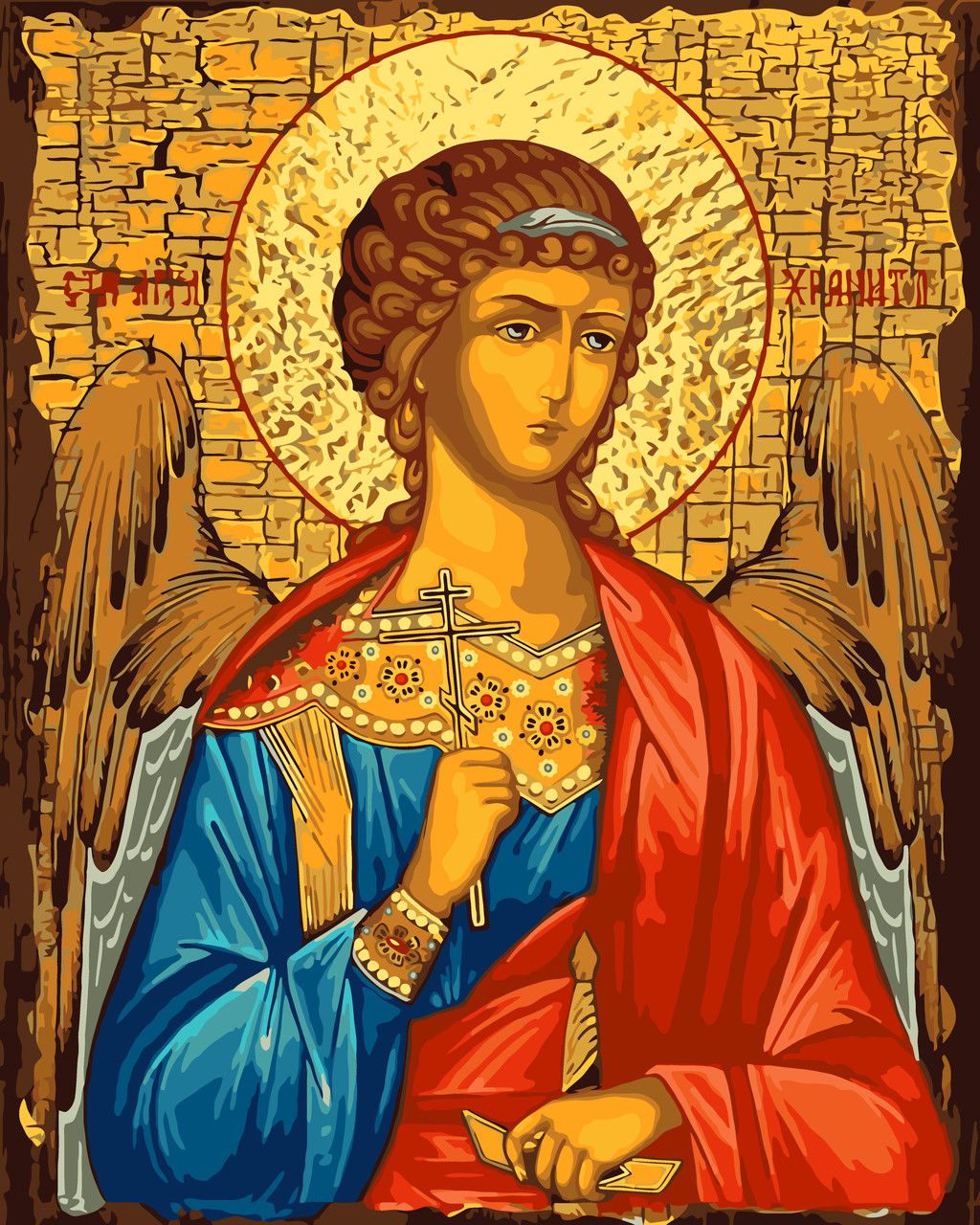 Картина за номерами Kontur 40×50 см. Ікона Янгол-охоронець DS0464, фото 1