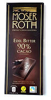 Черный шоколад Moser Roth Edel Bitter 90 % cacao , 125 гр