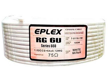 Кабель коаксіальний 100м RG-6U Series 660 TM EPLEX ТМ EPLEX