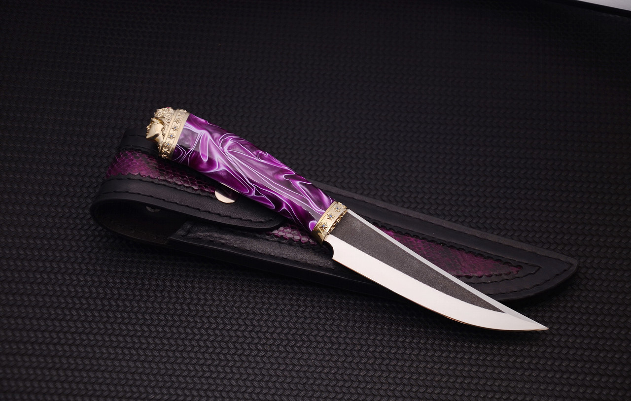 Авторський ніж ручної роботи "Німфа" сталь N690 лімітована серія, фото 1