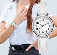 Часы женские белый цвет ремешка