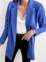 Модный стильный женский пиджак Костюмка Барби 42-44,44-46 Цвета 3 Синий