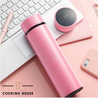 Розумний сенсорний термос Cooking House з LED touch екраном і індикатором температури 500 мл Рожевий, фото 7