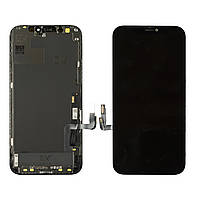 Дисплей APPLE iPhone 12/12 PRO (AMOLED) (GX) с черным тачскрином