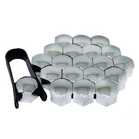 Декоративні ковпачки на кріплення сріблястого кольору Ключ 17