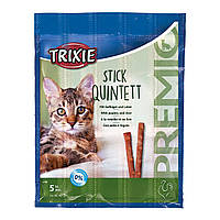 Лакомство для кошек Trixie PREMIO Quadro-Sticks 5 шт. (домашняя птица)
