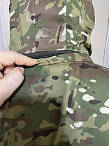Тактична куртка на флісі (у наявності 50 і 54р) Soft Shell Софтшел Мультикам демісезон, фото 3