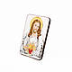 Срібна Ікона Серце Ісуса з емаллю 7х10см, фото 2