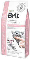 Диетический корм для кошек при пищевой аллергии с лососем Brit GF Veterinary Diet Hypoallergenic 2 кг