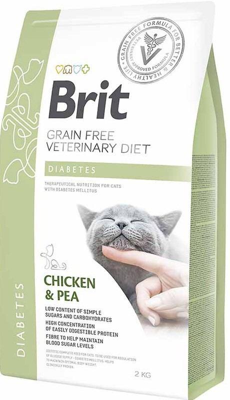 Сухий корм для котів при цукровому діабеті з куркою Brit GF Veterinary Diet Diabetes 2 кг