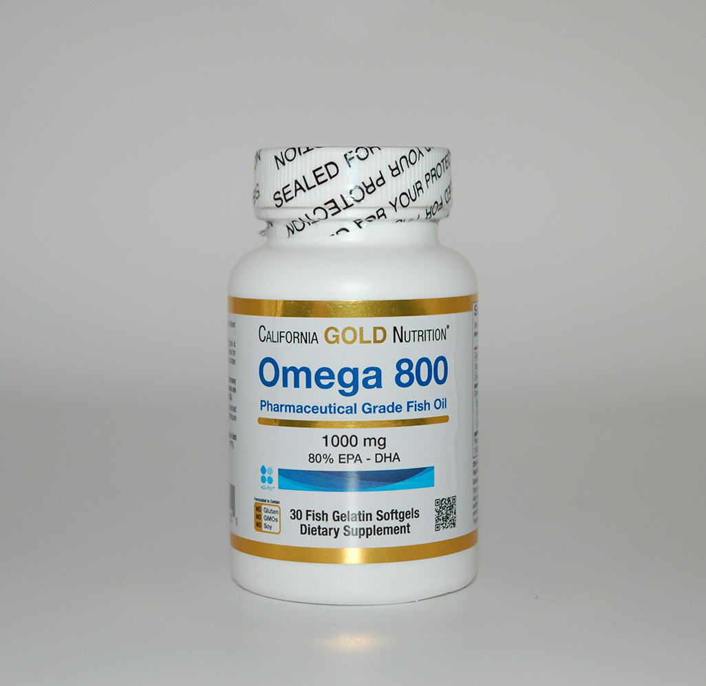Омега 800 риб'ячий жир California Gold Nutrition 80% EPA/DHA 1000 мг 30 капсул