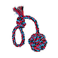 Іграшка для собак Trixie М'яч плетений з ручкою 30 см, d:5,5 см (текстиль, кольори в асортименті)
