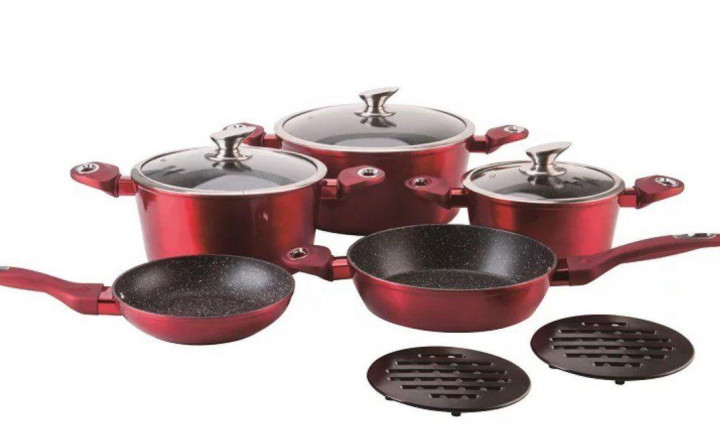 Набір каструль 10 предметів Bohmann BH 40 RED, фото 1