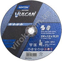 Диск відрізний по металу і нержав. сталі тм "NORTON VULCAN"; Ø= 230х22,2 мм, t= 2.0 мм