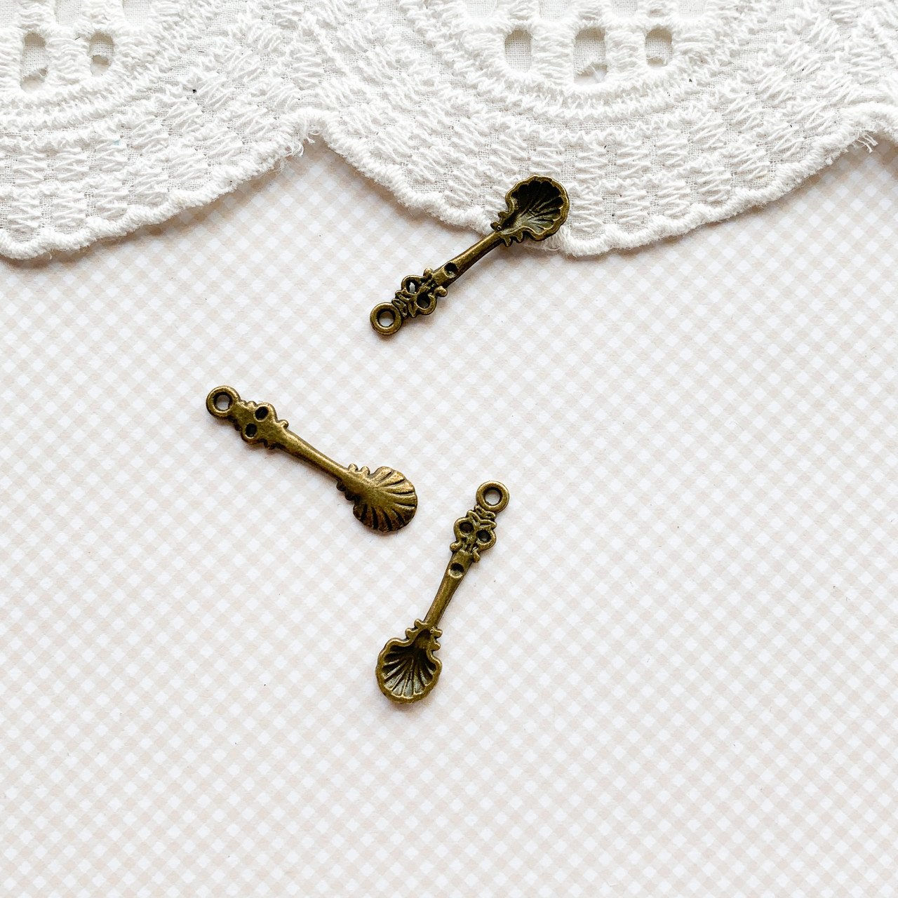 Мініатюра набір ложок 3.2 см Бронза 3 шт, фото 1