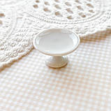 Мініатюра керамічна підставка для солодкого 1.5 см Біла, фото 2