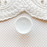 Мініатюра керамічна підставка для солодкого 1.5 см Біла, фото 3