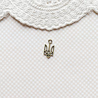 Підвіска металева Герб України 9*18 мм Срібло