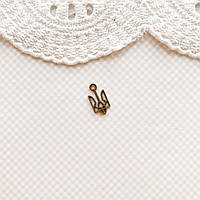 Підвіска металева Герб України 9*18 мм Бронза