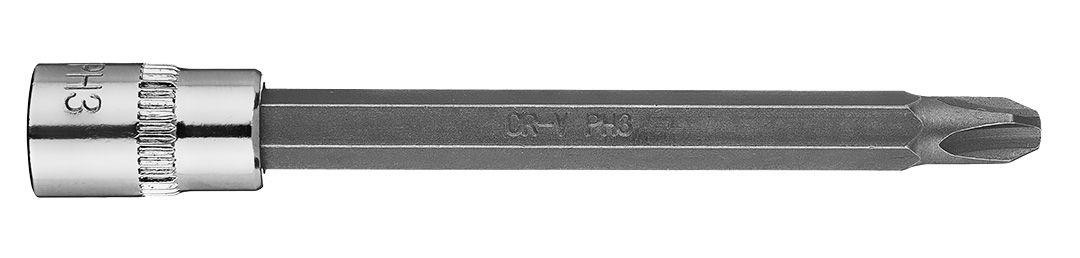 Викруткова біта PH3 на торцевій головці 1/4", довга, 87 мм, фото 1