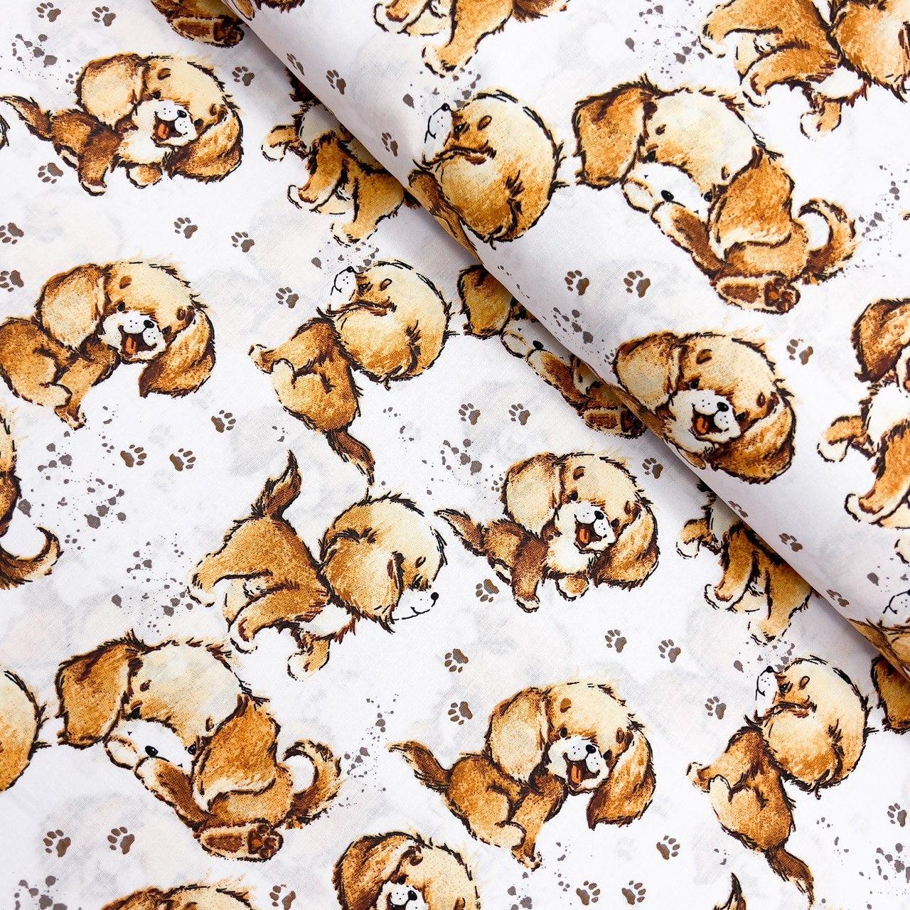 Польська бязь "Пухнасті цуценята", фото 1