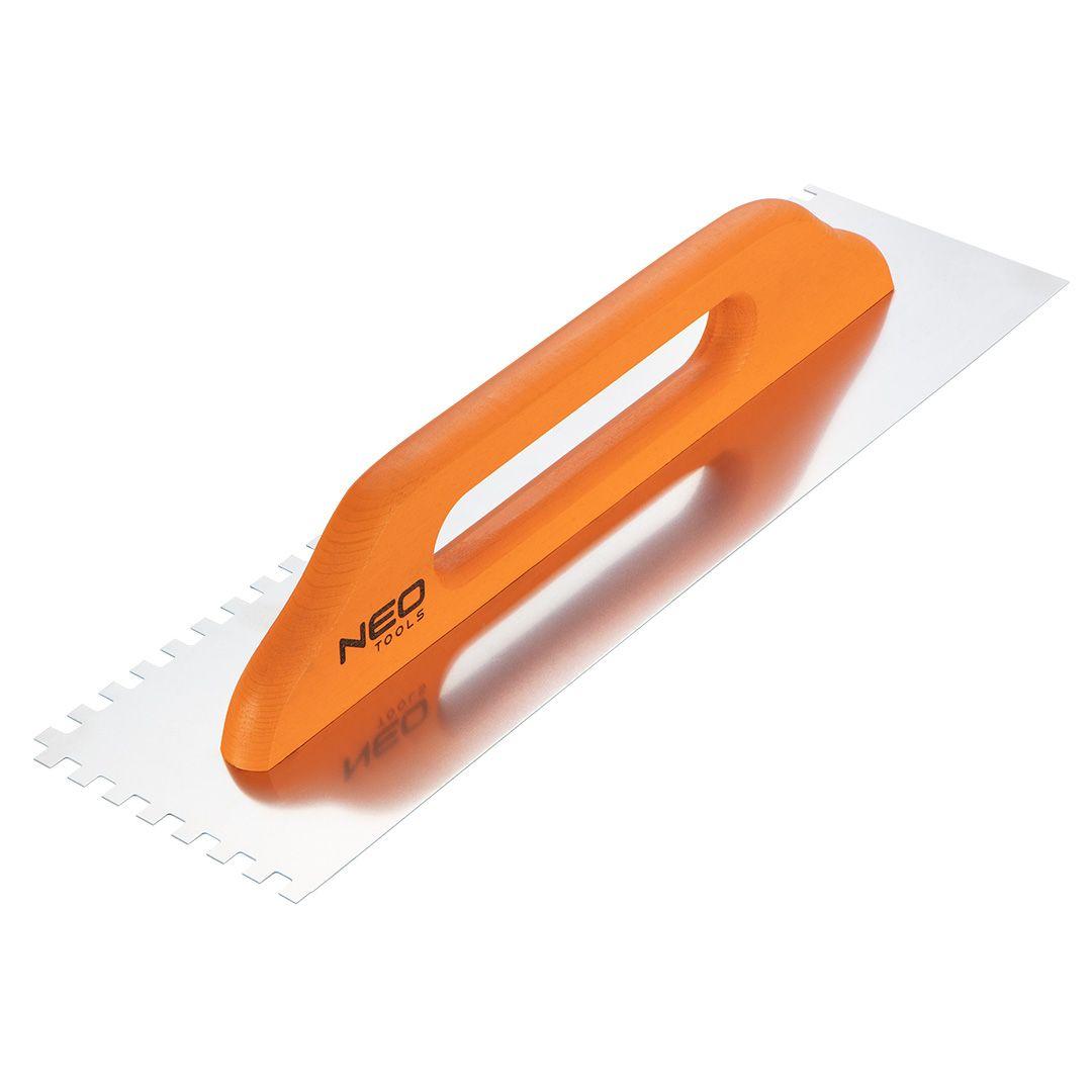 Гладилка зубчаста 480 x 128 мм, зуб 8 х 8 x 8 мм, дерев'яна ручка, фото 1