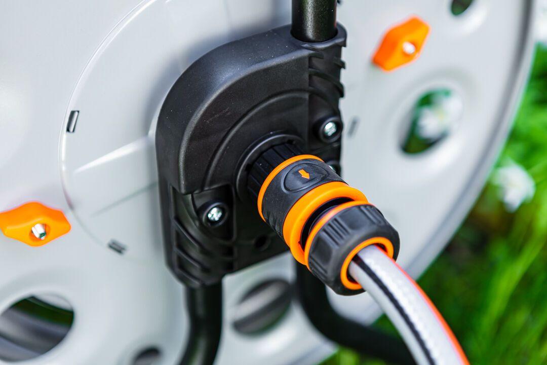 Підставка для садового шланга, металева конструкція, шланг до 100 м 1/2 ", фото 1