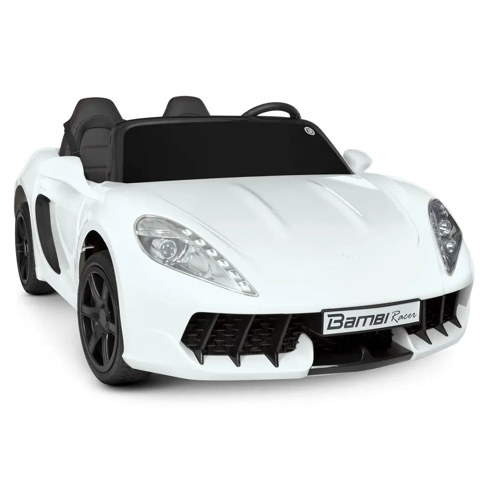 Машина електрична дитяча Bambi Racer M 4055AL-1 Порше на акумуляторі USB електромобіль двомісний білий