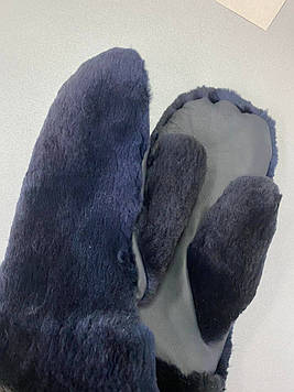 Рукавиці з хутра бобра шкіряні долоньки