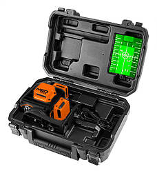 Лазер 3D, зелений, bőrönd, магнітний тримач, зарядний пристрій, зарядний пристрій