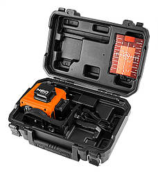 Лазер 3D, червоний, bőrönd, магнітний тримач, зарядний пристрій, зарядний пристрій