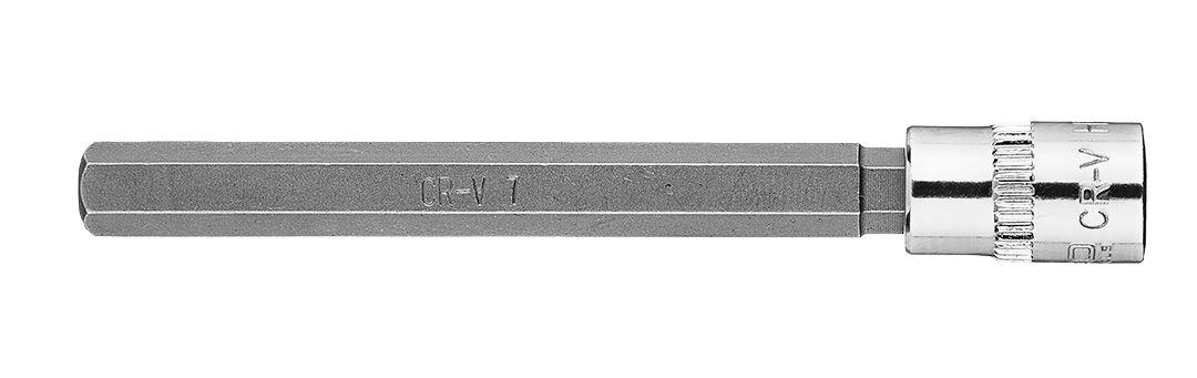 H7 шестигранна біта на торцевій головці 1/4", довга, 87 мм, фото 1