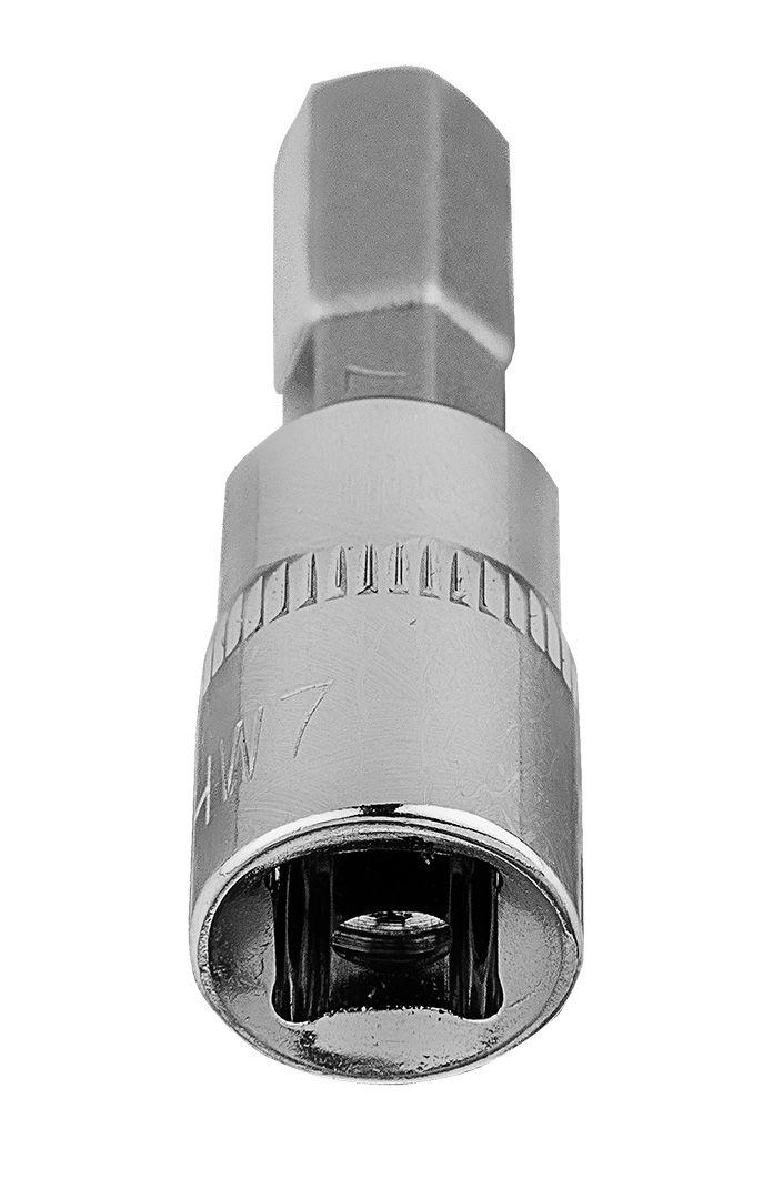 H7 шестигранна біта на торцевій головці 1/4", коротка, 37 мм, фото 1