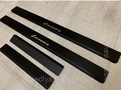 Накладки на пороги ZAZ LANOS з 2001 р. (carbon)