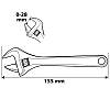 Розвідний ключ 155 мм, 0-28 мм NEO 03-023, фото 3