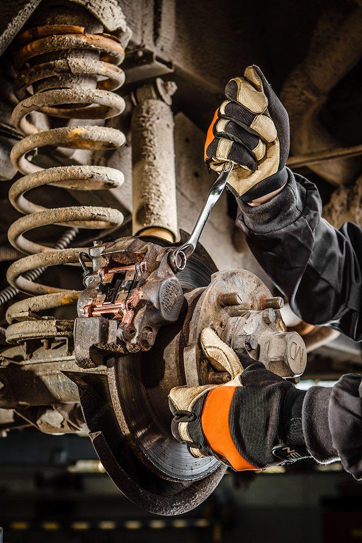 Рукавиці робочі, спилок, PCV, розмір 10.5", фото 1