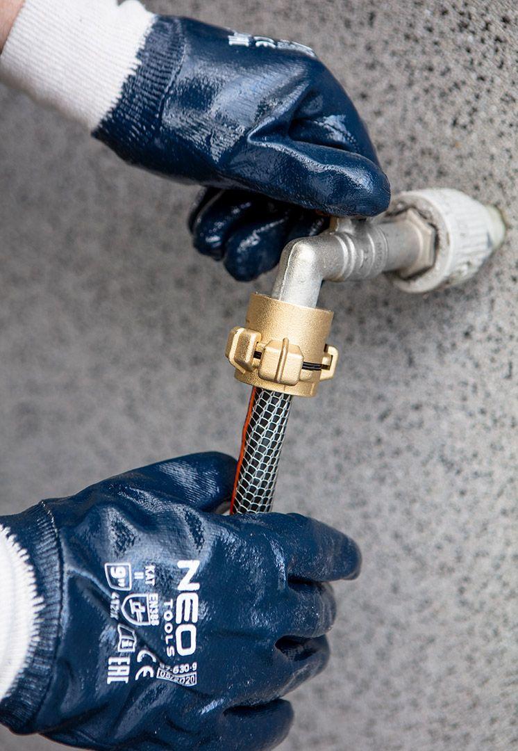 Рукавички робочі, бавовна, повністю нітрилове покриття, 4121X, 8", фото 1