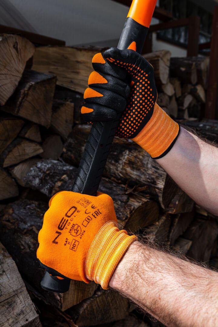 Рукавички робочі, нейлон, покритий нітриловіими  крапочками, 4131X, 10 ", фото 1