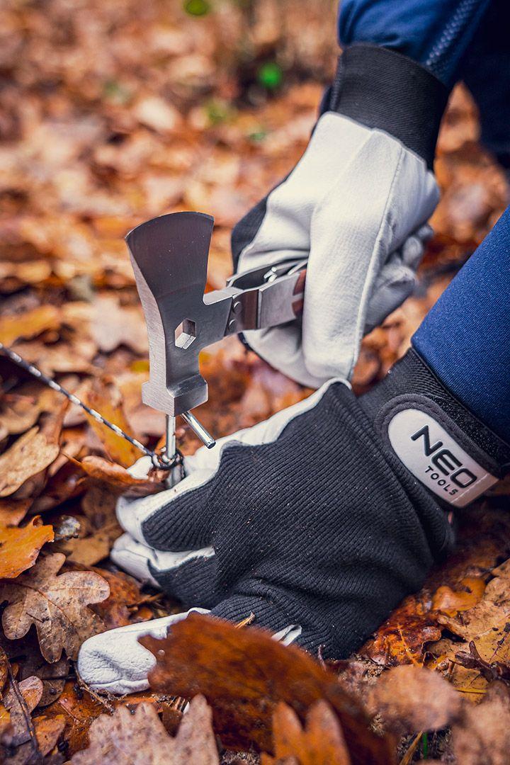 Рукавиці робочі, лицьова свиняча шкіра на липучці, 8", фото 1