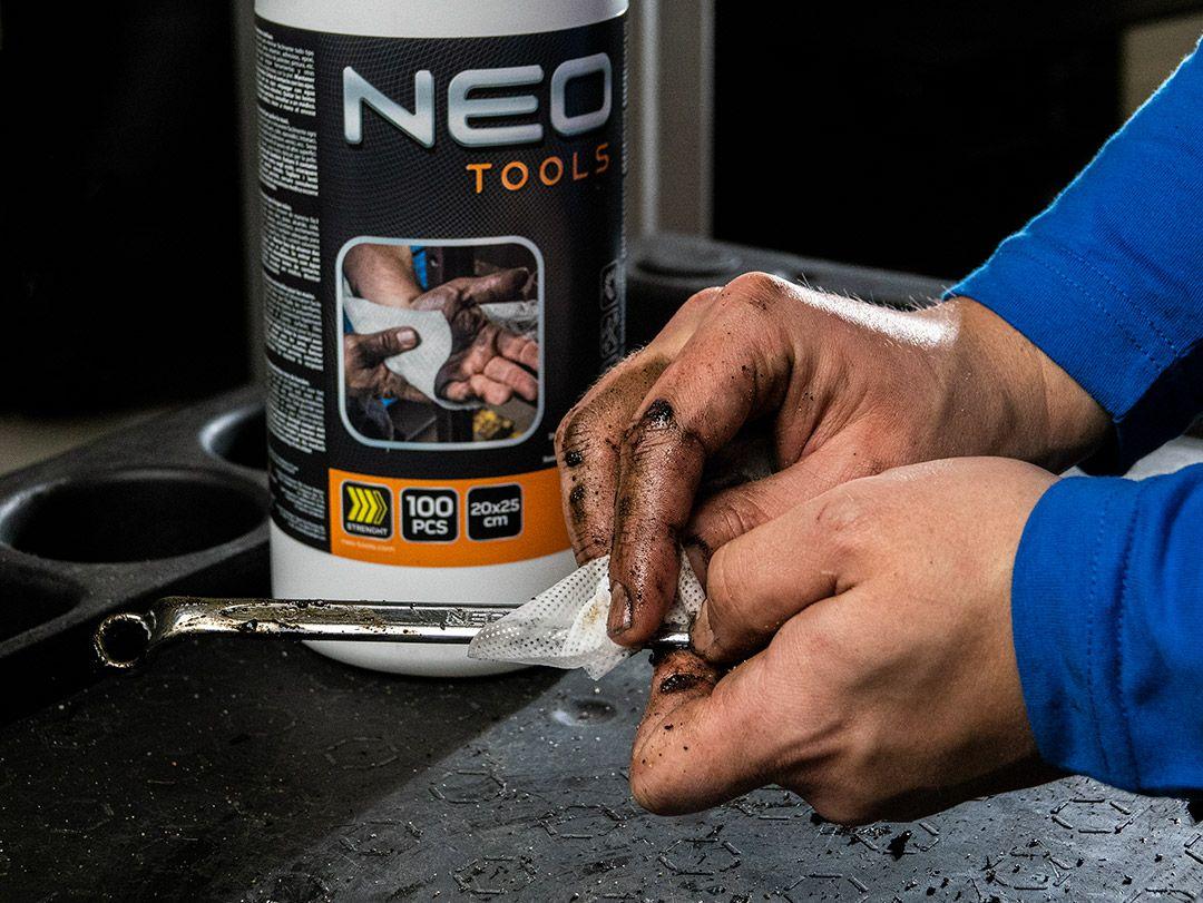 Серветки для миття рук та очищення поверхонь та інструменту від стійких забруднень, банку 100 шт., фото 1