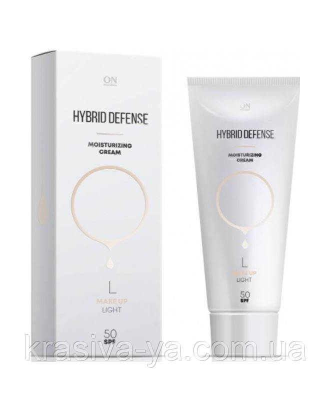 Захисний зволожуючий крем-гібрид SPF50 з тоном L - Hybrid Defense Moisturizing Cream SPF 50 Light, 80 мл