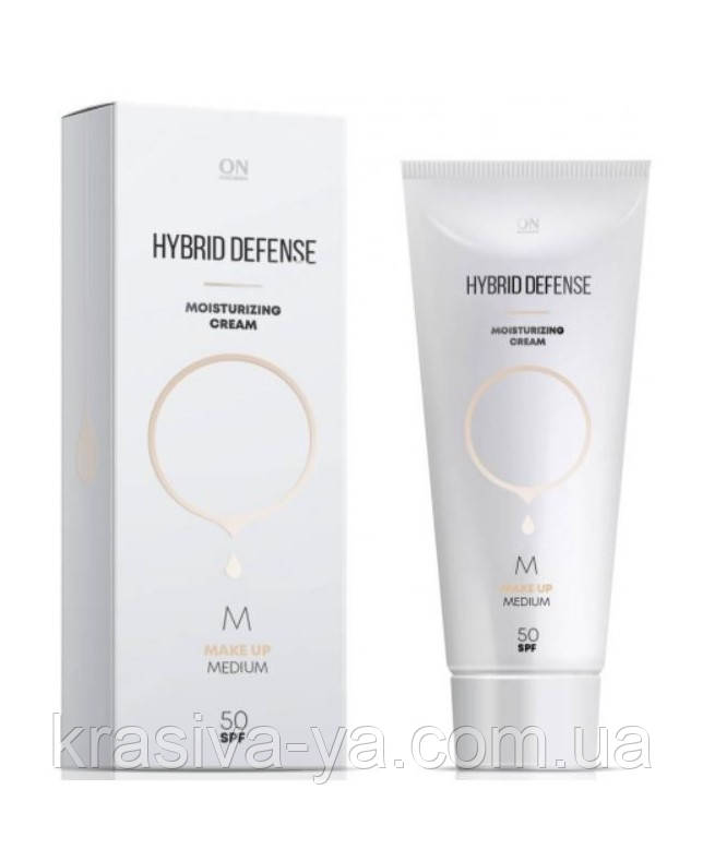 Захисний зволожуючий крем-гібрид 50 з тоном M - Hybrid Defense Moisturizing Cream SPF 50 Medium, 80 мл
