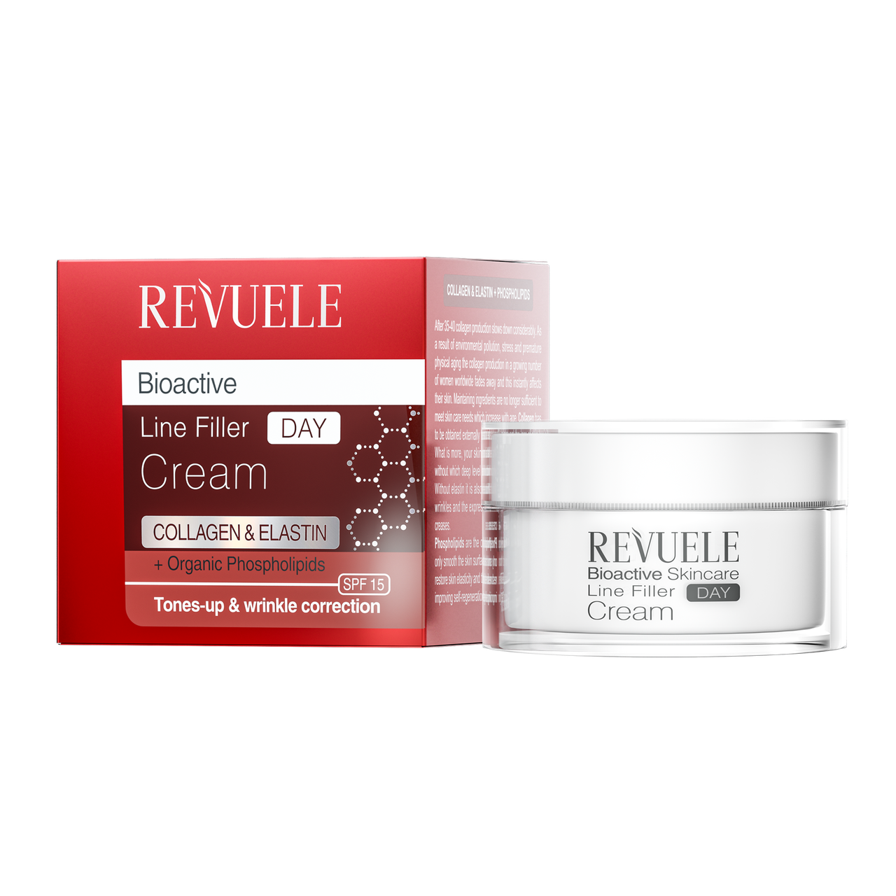 Крем-філер для обличчя денний з колагеном та еластином Revuele Bio Active Collagen & Elastin 50 мл