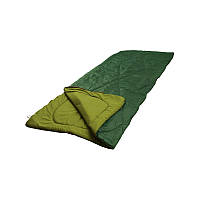 Спальний мішок на блискавці Руно зелений  розмір 200 х 85 х 2 см, щільність 300 гр / м.кв