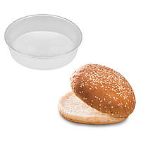 Форма алюминиевая хлебная для выпечки булочки для гамбургера "Гамбургер" 12.6x3.5 см