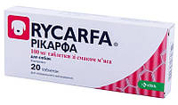 Протизапальні і знеболюючі пігулки KRKA Rycarfa для собак зі смаком м'яса (20 пігулок/100 мг)