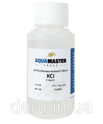 Розчин для зберігання датчиків pH і ОВП-метров (KCl 3M), 100 мл, Aqua Master, Нідерланди 1104, фото 1