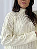 Розмір: 42-48 (One size). Білий однотонний жіночий светр, модна та стильна модель, Турція, фото 7