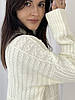 Розмір: 42-48 (One size). Білий однотонний жіночий светр, модна та стильна модель, Турція, фото 10