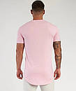 Молодіжна футболка VQH рожева подовженого крою, фото 2